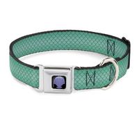 Dog Collar DYIX-Little Mermaid Clam Shell Full Color Black/Purples Ariel's Scale