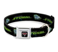 Dog Collar DYKM-Disney CARS 3 Emblem Black/Silver/Reds Cars 3 JACKSON STORM Pose