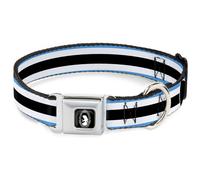 Dog Collar DYKV-Alice Silhouette Cameo Pose Black/White Alice in Wonderland Stri