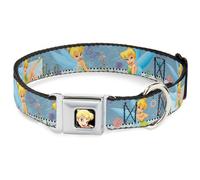 Dog Collar DYQ-Tinker Bell CLOSE-UP Full Color Tinker Bell Garden Poses Medium 1