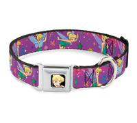 Dog Collar DYQ-Tinker Bell CLOSE-UP Full Color Tinker Bell Poses/Flowers/Stars/S