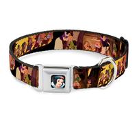 Dog Collar DYV-Snow White Full Color Black Snow White & the Seven Dwarfs Scenes