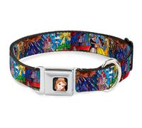 Dog Collar DYX-Belle CLOSE-UP Full Color Beauty & the Beast Stained Glass Scenes