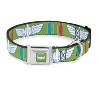 Dog Collar DYXU-Toy Story Buzz Lightyear Space Ranger Wings Icon Full Color Gree