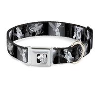Dog Collar DYY-Tinker Bell CLOSE-UP Full Color Black/White Tinker Bell Scenes Bl