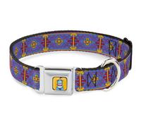 Dog Collar DYZB-Classic Aladdin Genie Smiling Expression Full Color Yellow Class