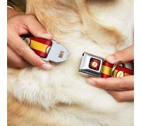 Dog Collar FLA-Flash Logo Black The Flash Logo7/Stripe Red/White/Yellow Large 15