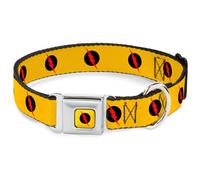 Dog Collar FLL-Reverse Flash Logo Full Color Golden Yellow/Black/Red Reverse Fla