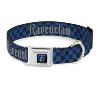 Dog Collar HPD-Ravenclaw Crest Full Color Harry Potter RAVENCLAW Checker Blues/G
