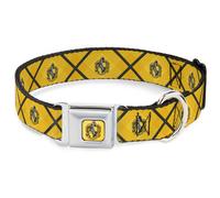 Dog Collar HPGB-HUFFLEPUFF Crest Full Color Gold Harry Potter Hufflepuff Crest P