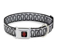 Dog Collar JKG-Harley Quinn Diamond Black/Red Harley Quinn's Collar Ruffle White