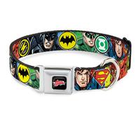 Dog Collar JLO-JUSTICE LEAGUE Star Logo Black/Silver-Fade/Red Justice League 4-S