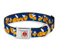 Dog Collar LTA-Looney Tunes Logo White Road Runner Expressions Royal Medium 11-1
