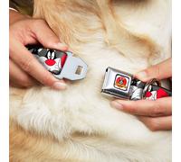 Dog Collar LTA-Looney Tunes Logo White Sylvester the Cat Expressions Gray Small
