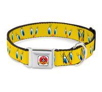 Dog Collar LTA-Looney Tunes Logo White Tweety Bird Expressions2 Small 9.5-13"