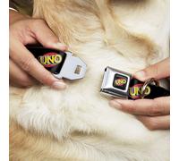 Dog Collar MGMB-UNO Game Logo Full Color Black/Red/Yellow UNO Game Logo Black/Re