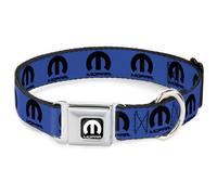 Dog Collar MPF-MOPAR Logo Full Color Black/White MOPAR Logo Repeat Blue/Black WI