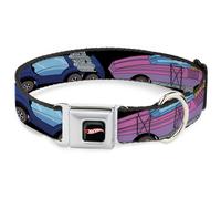 Dog Collar MTYP-HOT WHEELS Classic Flame Logo Full Color Black/Red/White HOT WHE