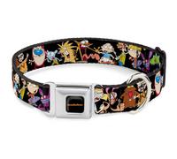 Dog Collar NKAA-NICKELODEON Logo Full Color Black/Orange Nick 90's 13-Character