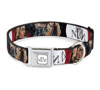 Dog Collar NUNE-THE NUN Text Logo Full Color White/Grays THE NUN Sister Irene Po