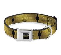 Dog Collar PEXA-THE POLAR EXPRESS Text Logo Full Color Black/Golds THE POLAR EXP