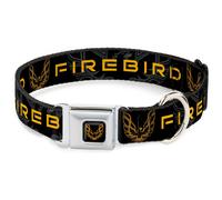 Dog Collar POG-Pontiac Firebird Logo Full Color Black/Golds Pontiac FIREBIRD/Log