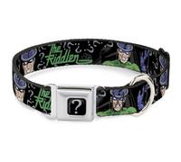 Dog Collar RDA-Riddler "?" Black/Silver The Riddler w/Batman Silhouette WIDE-Sma