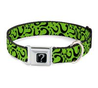 Dog Collar RDA-Riddler Question Mark Full Color Black/Gray Question Mark Scatter