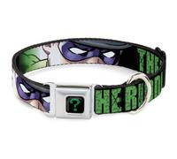 Dog Collar RDB-Riddler "?" Black/Green THE RIDDLER/Face CLOSE-UP Black/Green WID
