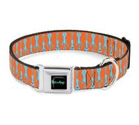 Dog Collar RMYA-RICK AND MORTY Text Logo Full Color Black/Blue Mr. Meeseeks Pose