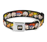 Dog Collar RRA-RUGRATS Logo Full Color Rugrats Character Faces CLOSE-UP WIDE-Sma
