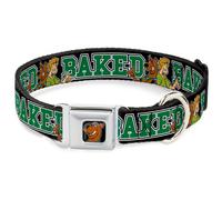 Dog Collar SDC-Scooby Doo Face Full Color Black Scooby Doo & Shaggy Pose/BAKED B