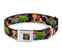 Dog Collar SDC-Scooby Doo Face Full Color Black Scooby & Shaggy Hugging w/Werewo