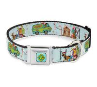 Dog Collar SDDG-Scooby Doo SD Dog Tag Baby Blue Scooby Doo Holiday Scenes and Ic