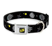 Dog Collar SWBRR-Star Wars MILLINNIUM FALCON Text Full Color Black/Yellow Star W