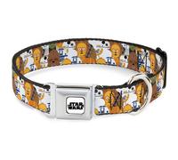 Dog Collar SWBRU-STAR WARS Logo Full Color White/Black Star Wars 5-Character Pos