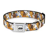 Dog Collar SWBRU-STAR WARS Logo Full Color White/Black Star Wars 5-Character Pos