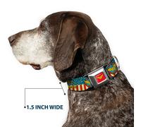 Dog Collar WWA-Wonder Woman Red WONDER WOMAN/Logo Americana Red/White/Blue/Yello