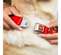 Dog Collar WWA-Wonder Woman Red Wonder Woman Logo Red Small 9.5-13"