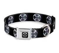 Dog Collar XMAX-X-Men X Icon Full Color Black/Silvers X-Men X Icon Black/Silvers