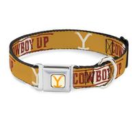 Dog Collar YSK-Yellowstone Y Logo Weathered Full Color White/Yellow Yellowstone