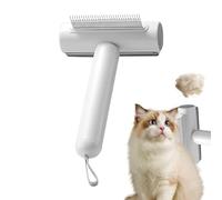 Dog Comb - Dog Shedding Brush With Lint Remover | Puppy Shedding Comb | Undercoat Brush | Pet Hair Remover | Stainless Steel Cat Dematting Tool For Kittens Puppies Medium Large Animals