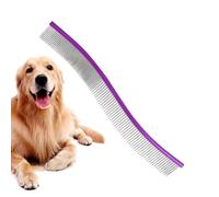 Dog Comb For Mats And Tangles | Curved Pet Hair Comb | Metal Teeth Pet Comb | Pet Comb For Cats And Dogs | Pet Hair Removal Comb Durable Metal Teeth Stainless Steel For Home Grooming, Removes Knots