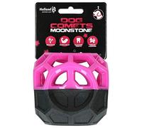 Dog Comets Moonstone - 9 x 10 x 9 cm - giocattolo per cani - giocattolo intelligenza - cubo - bouncing - con squeaker - gomma - palla snack per cani - rosa