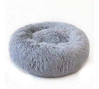 DOG Copenhagen Cesto a forma di gatto, cuscino a forma di gatto, cuscino a forma di gatto, cuscino morbido, con cestino antistress, cuscino in vimini, cuscino rotondo, diametro: 80 cm, colore: grigio
