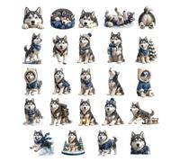 Dog Countdown Calendar Ornament, 24 Day Christmas Advent 2D Acrylic 26cm