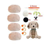 Dog Crochet Kit with yarn doll puppy DIY Knitting