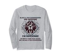 Dog Dad Are Awesome - Razza Black And Tan Coonhound Dog Mom Maglia a Manica