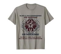 Dog Dad Are Awesome - Razza Black and Tan Coonhound Dog Mom Maglietta