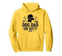 Dog Dad in Servizio: Orgoglioso Genitore di Animali Domestici Felpa con Cappuccio, Unisex per Adulti, Limone, M